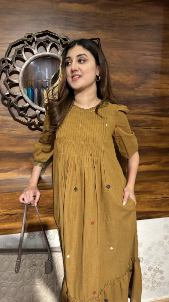 Mul Cotton Jamdani Dress