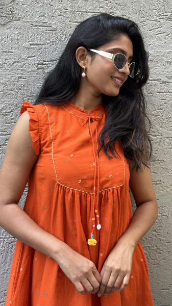 Mul cotton Dress with pockets