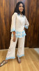 Pure cotton fully embroidered Co-ord set