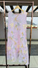 Cotton viscose front and back embroidered dress with additional 3/4 sleeves