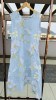 Cotton viscose front and back embroidered dress with additional 3/4 sleeves