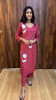 Soft cotton kurta with appliqué and thread work paired with pants