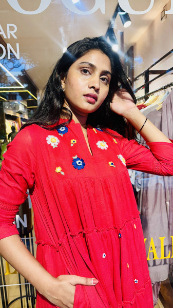 Mul Cotton embroidered Dress