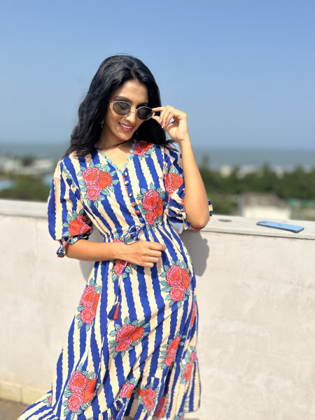 Pure cotton block print Dress