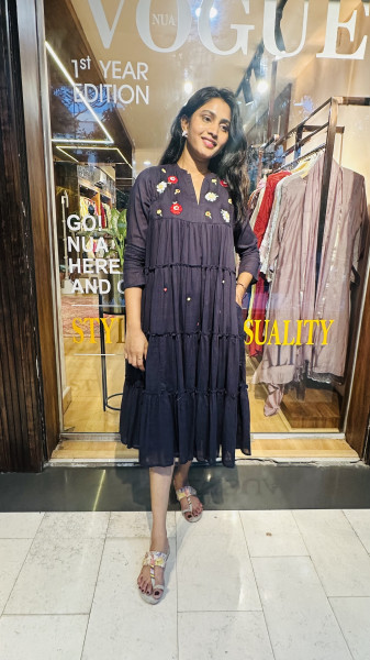 Mul Cotton embroidered Dress