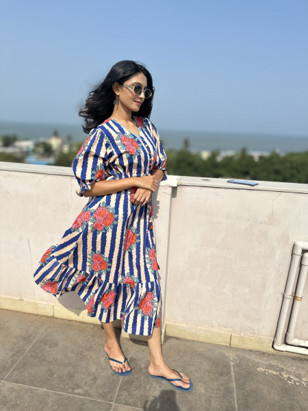 Pure cotton block print Dress