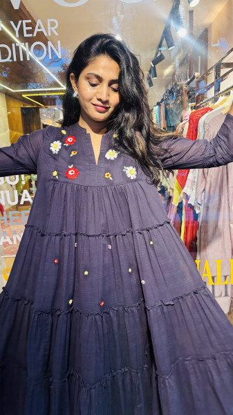 Mul Cotton embroidered Dress