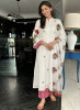 Mughal buta kurta set on mul cotton with checkered palazzos