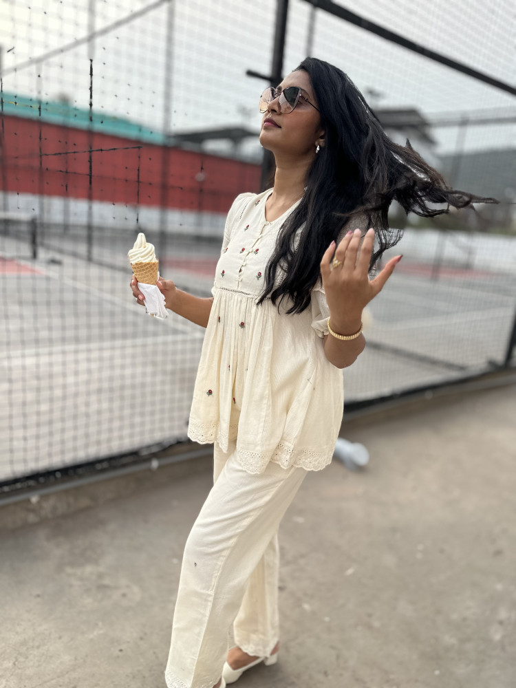 Image of Kota embroidered Co-ord set