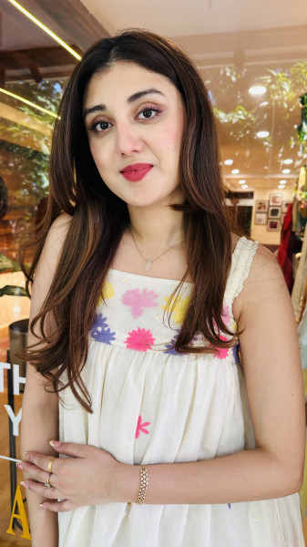 Mul Cotton Hand embroidered dress