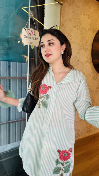 Pure cotton appliqué coord set