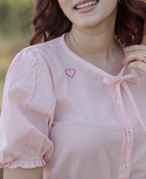 Pure cotton gingham top