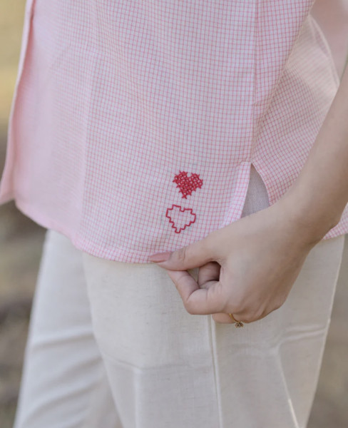 Pure cotton gingham top