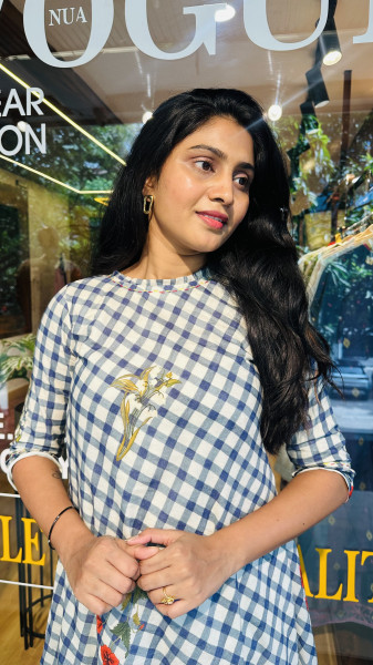 Mul Cotton checkered Dress