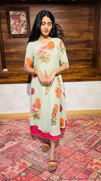 Kota cotton Floral Dress