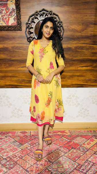 Kota cotton Floral Dress