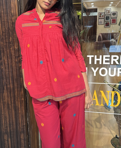 Mul cotton Jamdani co-ord set