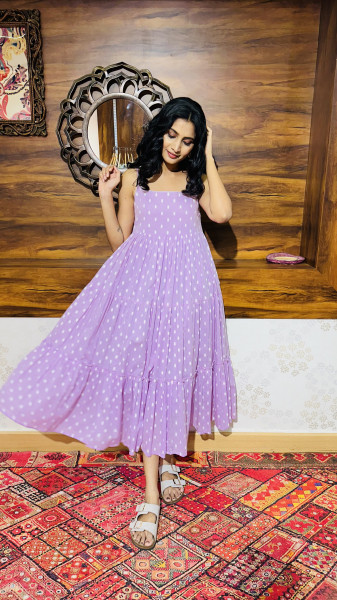 Mul Cotton Weaved spaghetti Dress