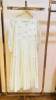Mul crushed cotton embroidered Dress with French lace and attached lining