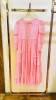 Mul crushed cotton embroidered Dress with French lace and attached lining