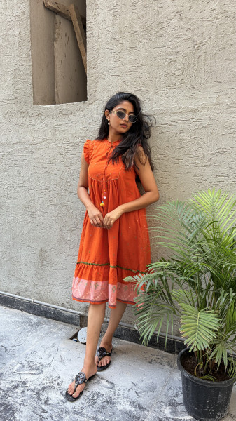 Mul cotton Dress with pockets