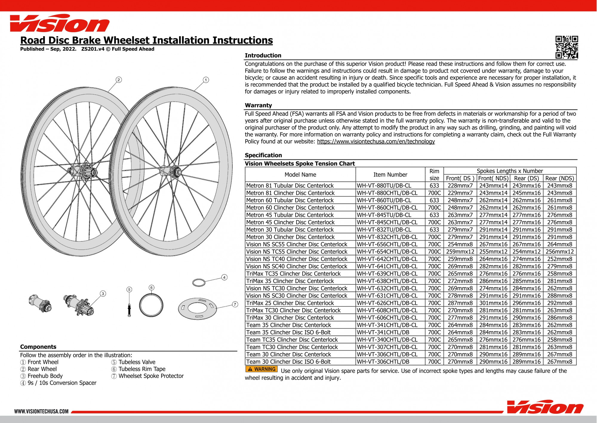 VISION METRON 45 SL TL CLINCHERTL SH B11