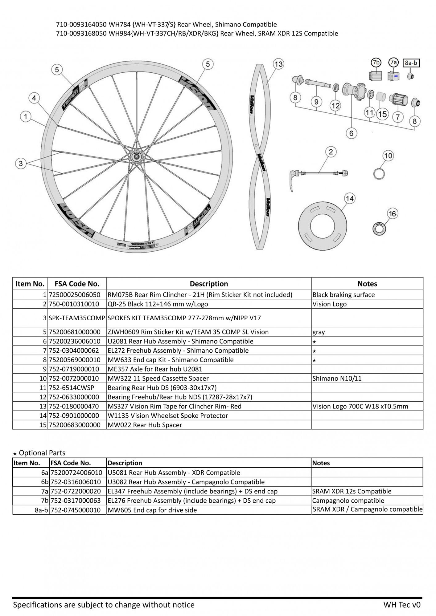 VISION TEAM 35 COMP SL RIM-BRAKE WHEELSET