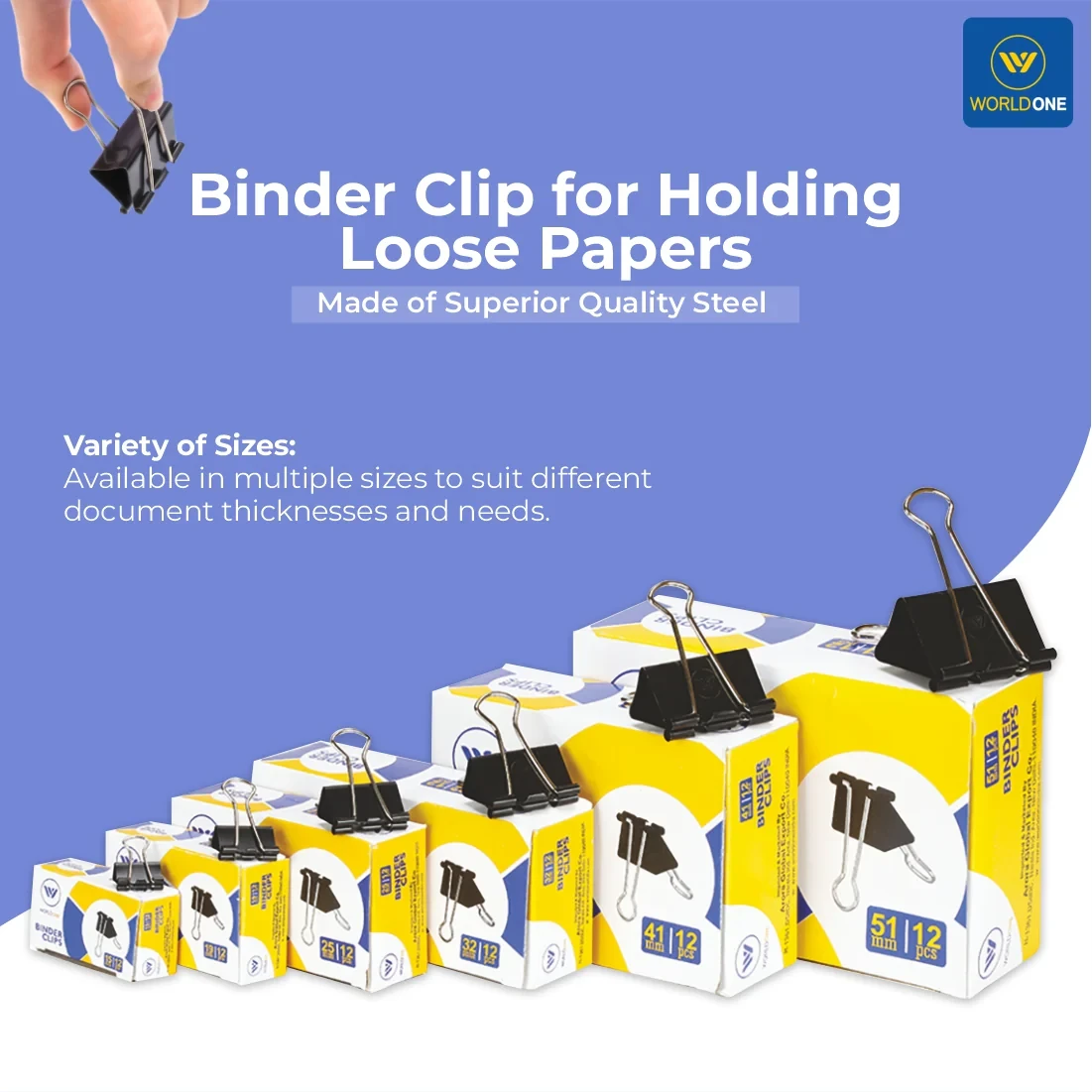 Binder Clip 51mm Worldone
