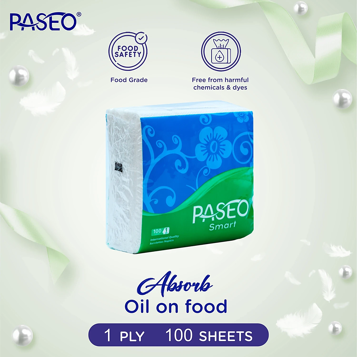 Paper Napkin 100 Sheets 1 Ply Paseo 25032206