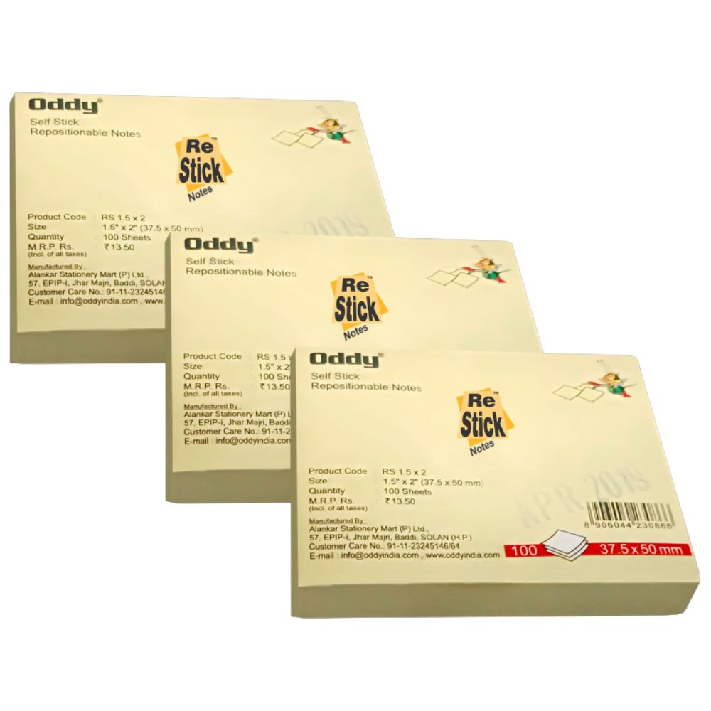 Sticky Notes-Yellow Pad - 100 Sheets - 152 Oddy