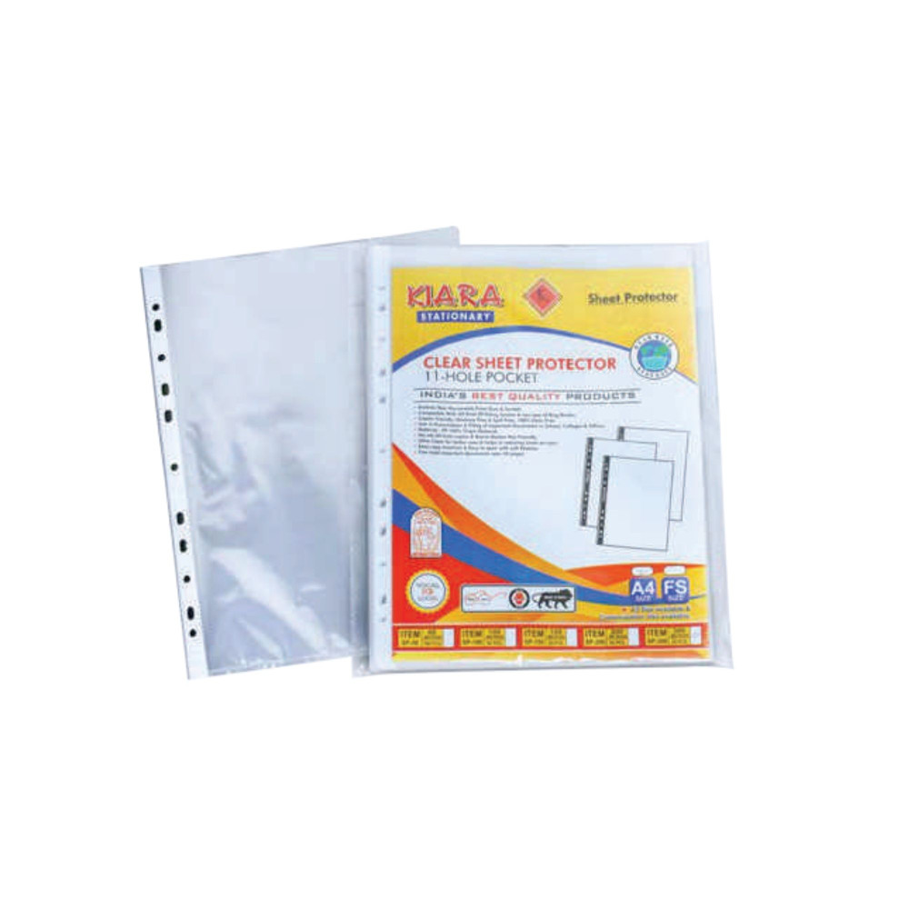 Image of Sheet Protector, 300 Micron, A4 Size, Clear Transparent Finish, Megha Kiara SP 300