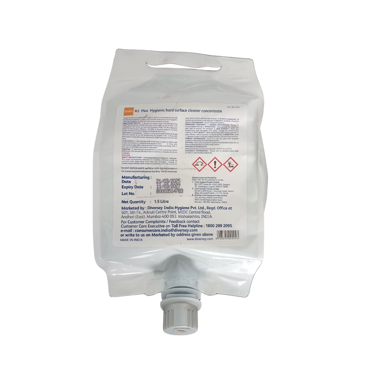 Taski R2 Msds Taski R2 Plus 1.5L