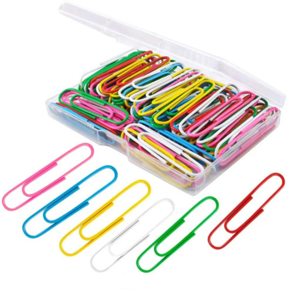 Image of Worldone Paper Clip, Assorted Colour, Vinyl Coated
