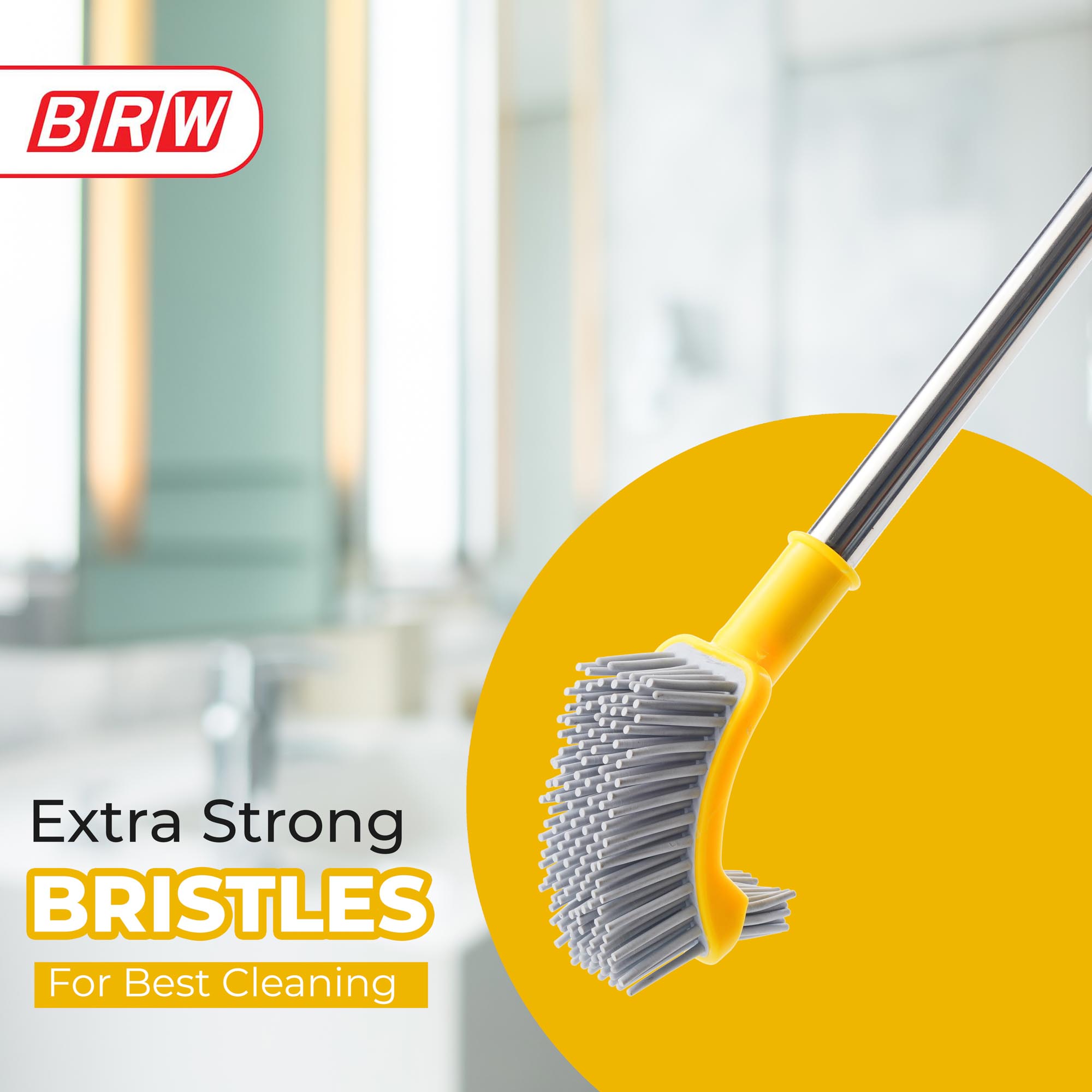 Toilet Brush SS Silicon Double Hockey BRW