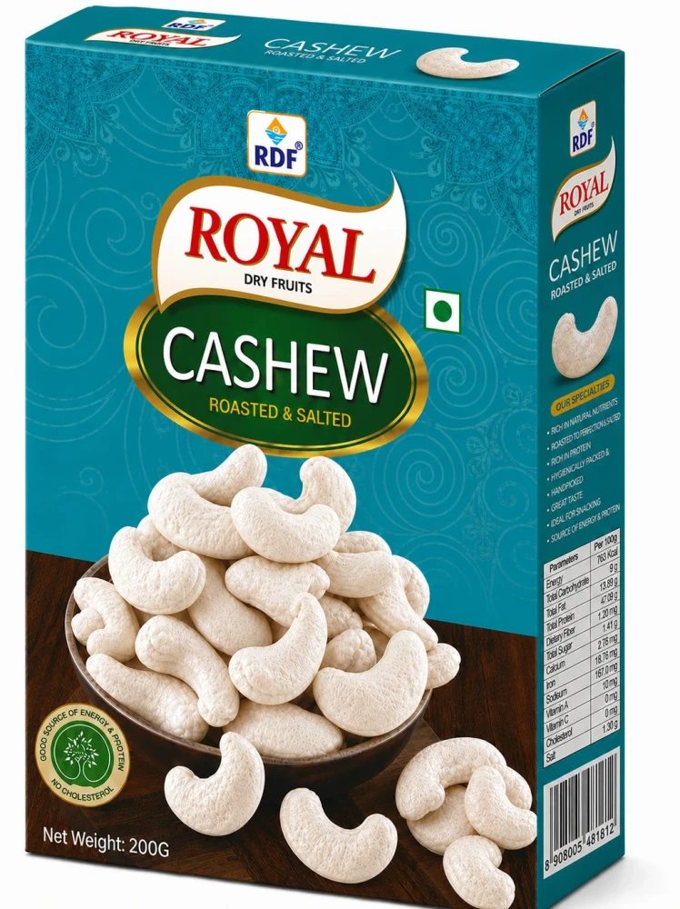 Image of Royal Roasted and Salted Cashew, Jumbo, 200 g