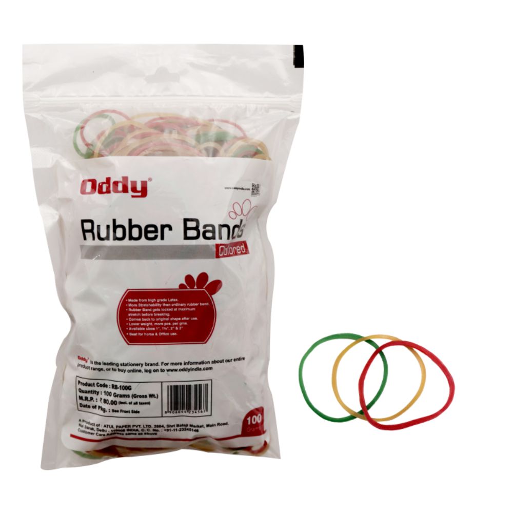 Rubber Bands 100 Grams Packet Oddy RB-100gm