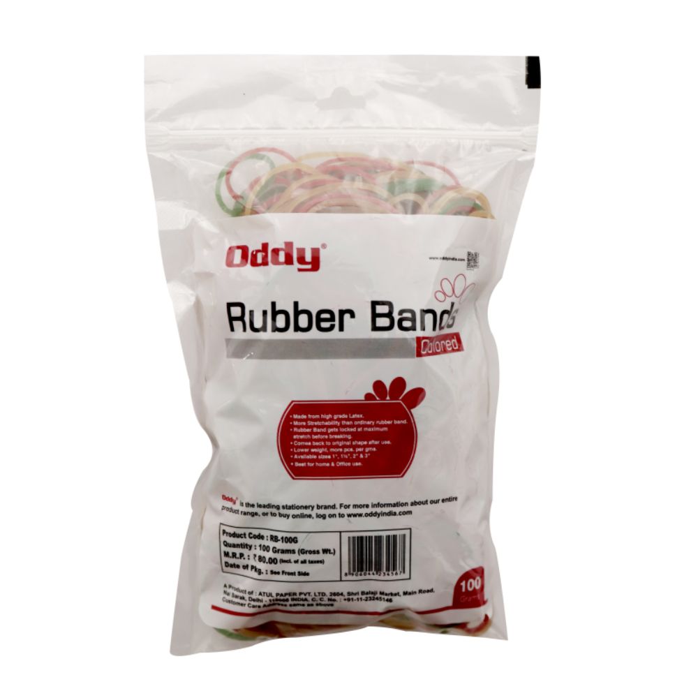 Rubber Bands 100 Grams Packet Oddy RB-100gm