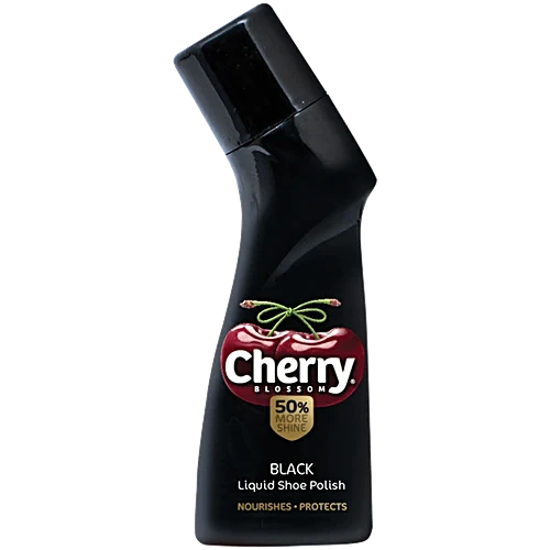 Shoe Polish Liquid Black 75 ml Cherry Blossam