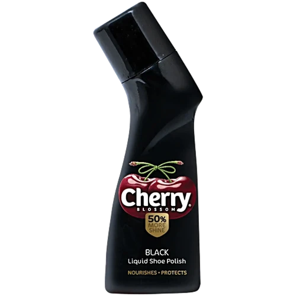 Image of Shoe Polish Liquid Black 75 ml Cherry Blossam