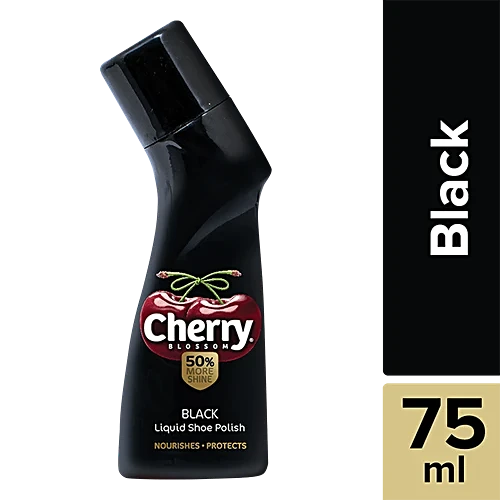 Shoe Polish Liquid Black 75 ml Cherry Blossam