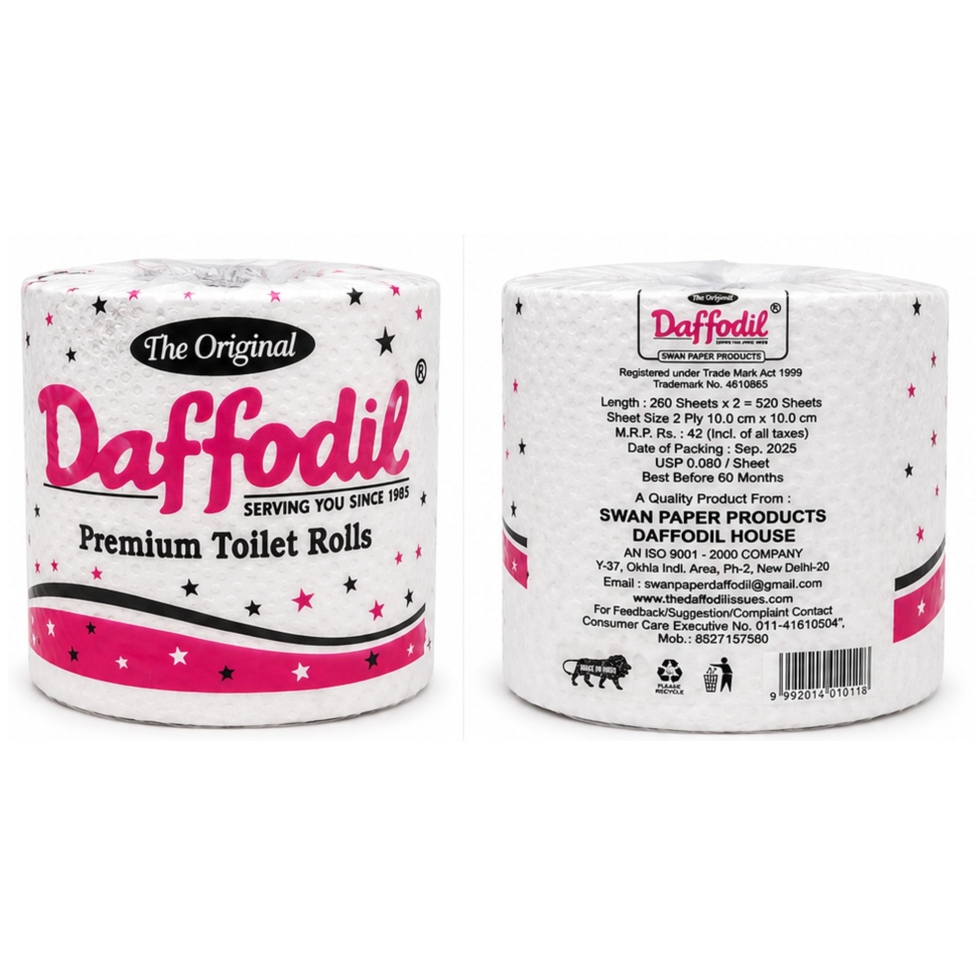 Toilet Roll 260 Sheets 2 Ply Virgin Daffodil