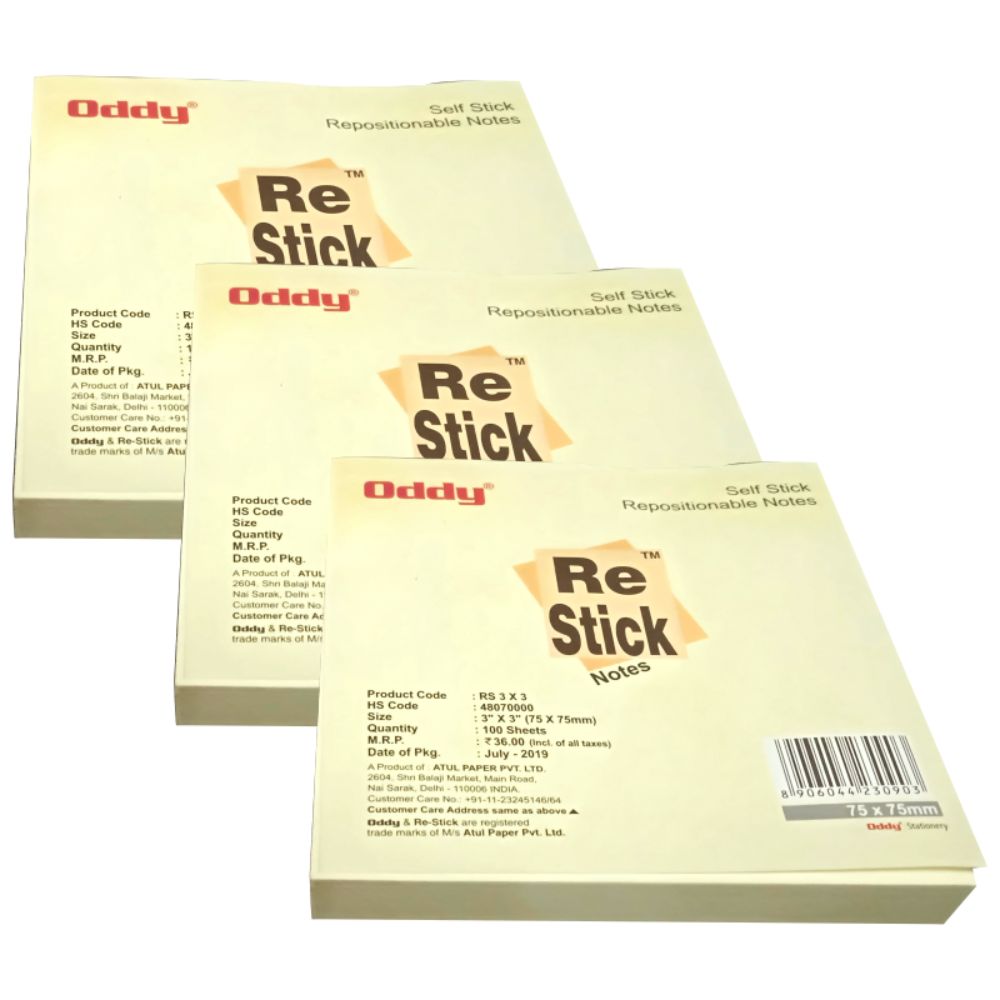 Sticky Notes-Yellow Pad - 100 Sheets - 33 Oddy
