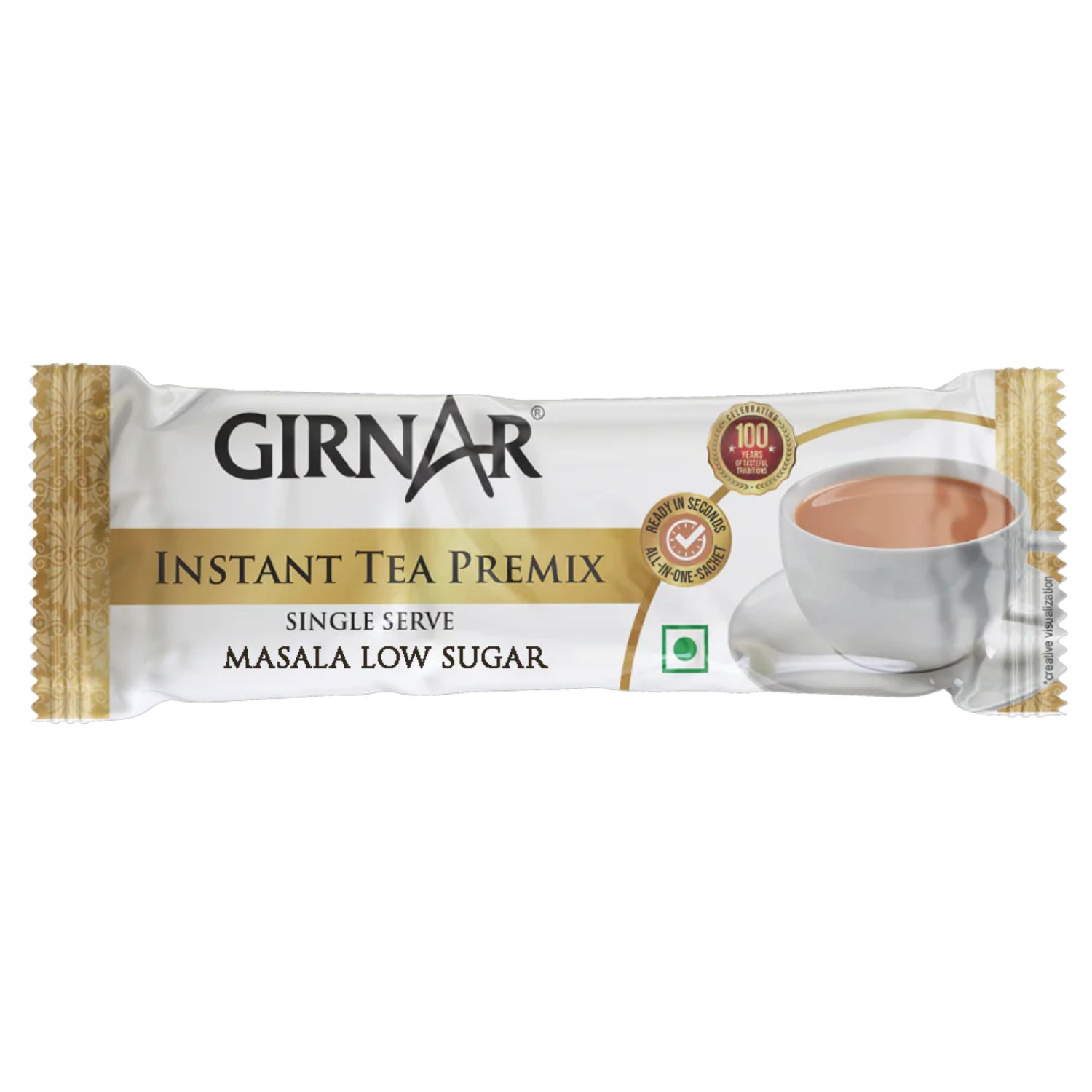 Masala Chai Instant Tea Premix low sugar 10 pcs Girnar