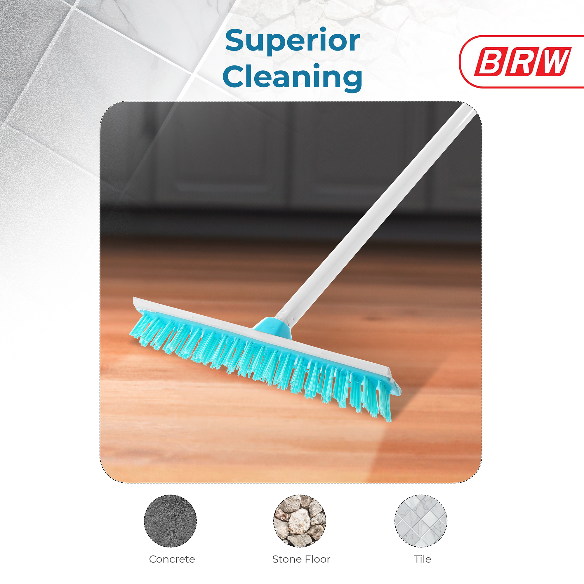 Floor Brush with Wiper BRW