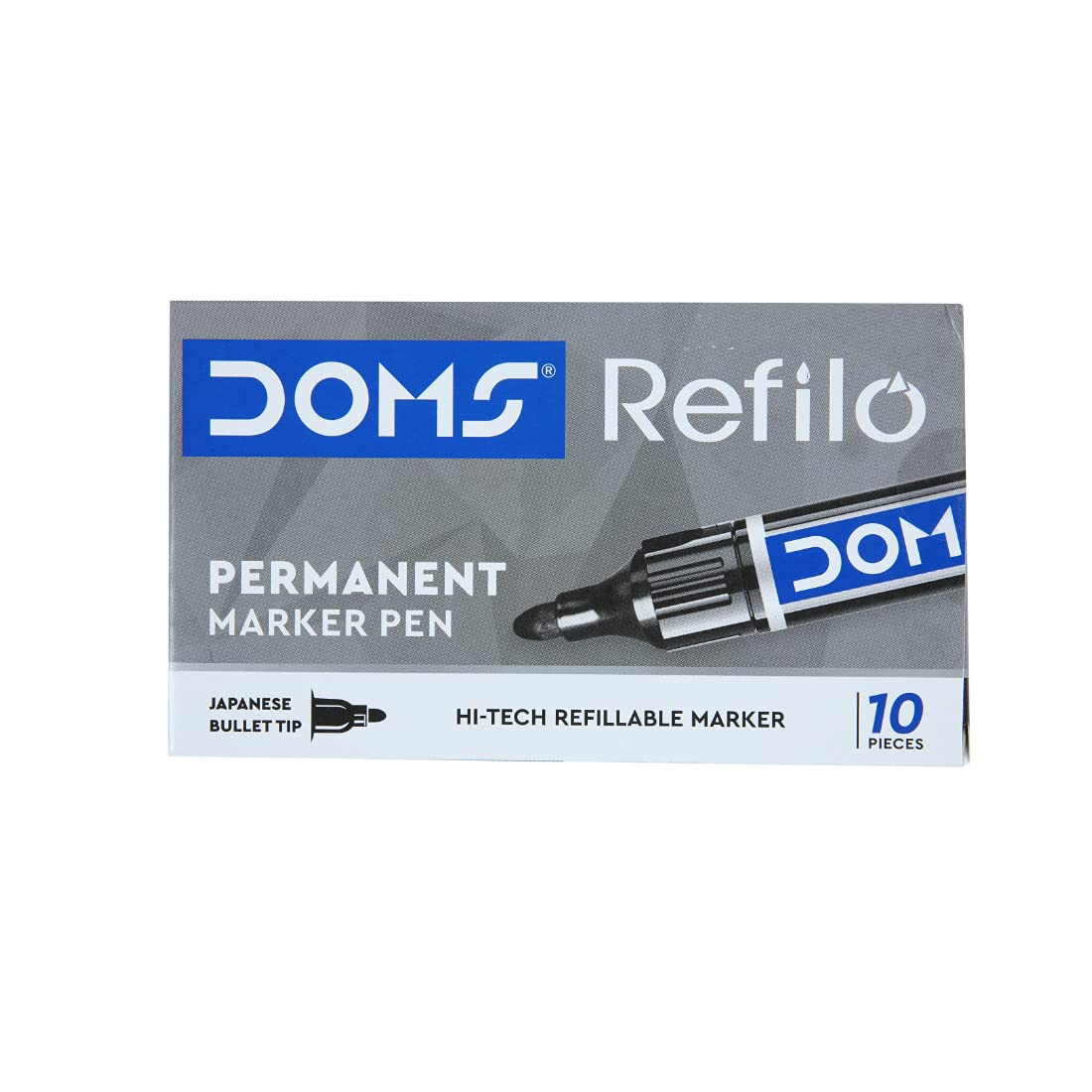 Permanent marker Black DOMS Pack of 10