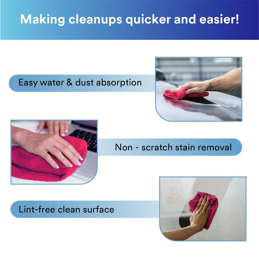 Microfiber Cloth Red 3M