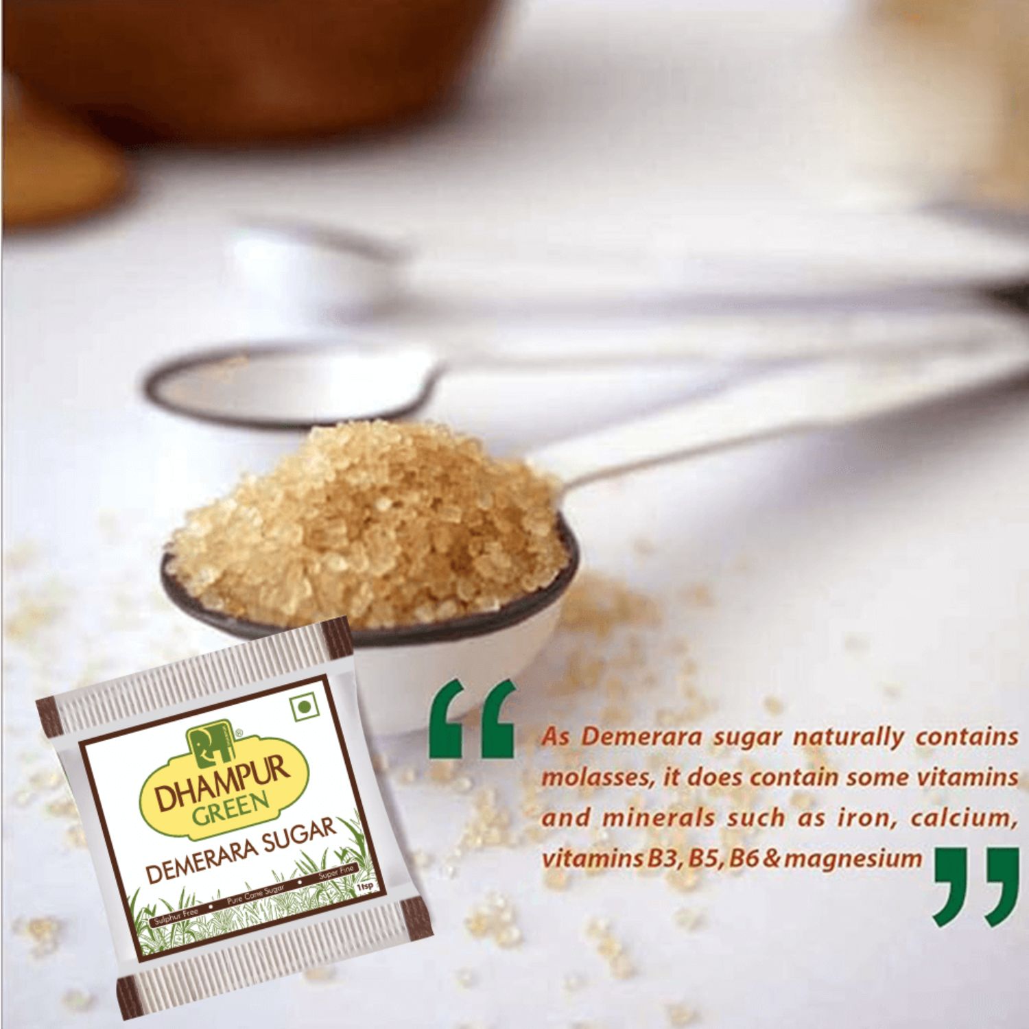 Sugar Brown Dhampur 5 Gram Packet 200 Pcs