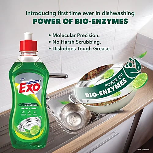 Exo Anti-Bacterial Dishwash Liquid Neem and Lime 500 ml
