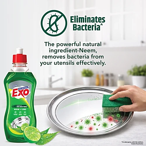 Exo Anti-Bacterial Dishwash Liquid Neem and Lime 500 ml