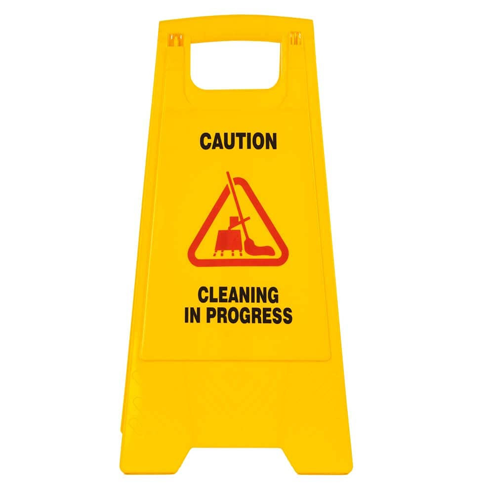 Floor Sign Cleaning In Progres MM